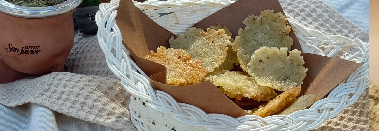 Crackers de arroz y queso